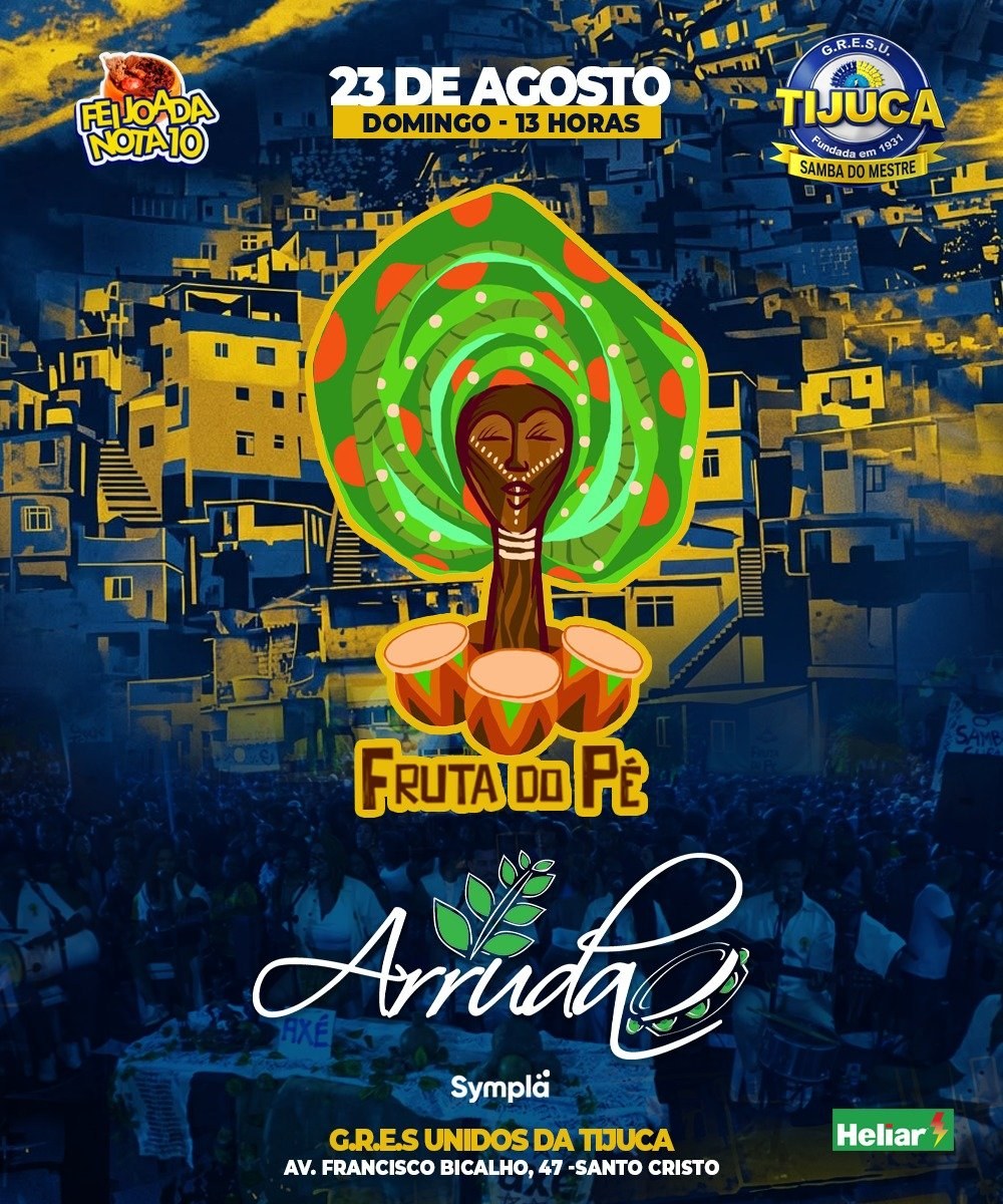 Unidos da Tijuca ferve neste domingo com Feijoada Nota 10 e muito samba