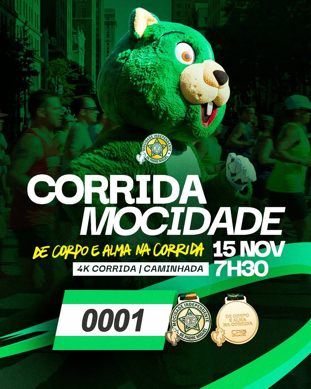 Mocidade celebra aniversário com corrida de rua e show na Vila Vintém